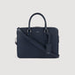 Downtown Grain Large Grained Leather Briefcase Navy Blue
