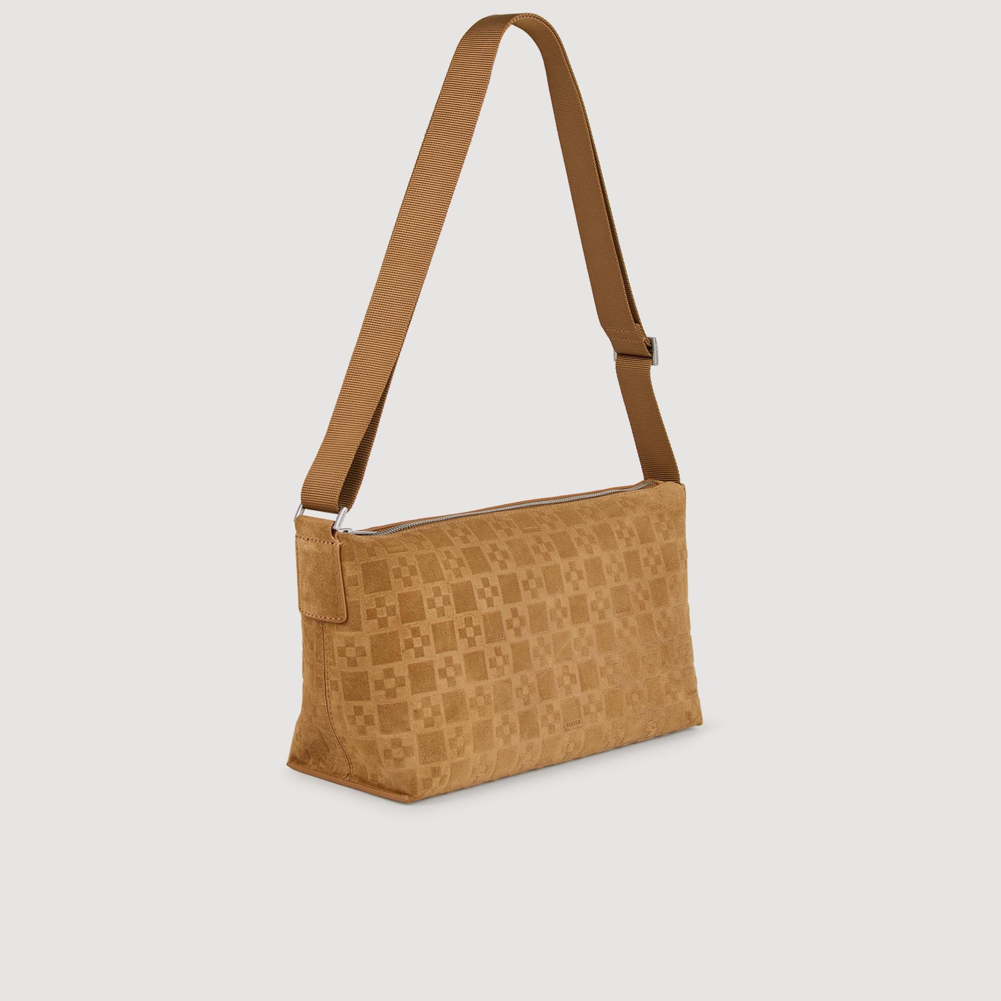 Mini Crossbody Cross Suede Shoulder Hobo Bag Camel