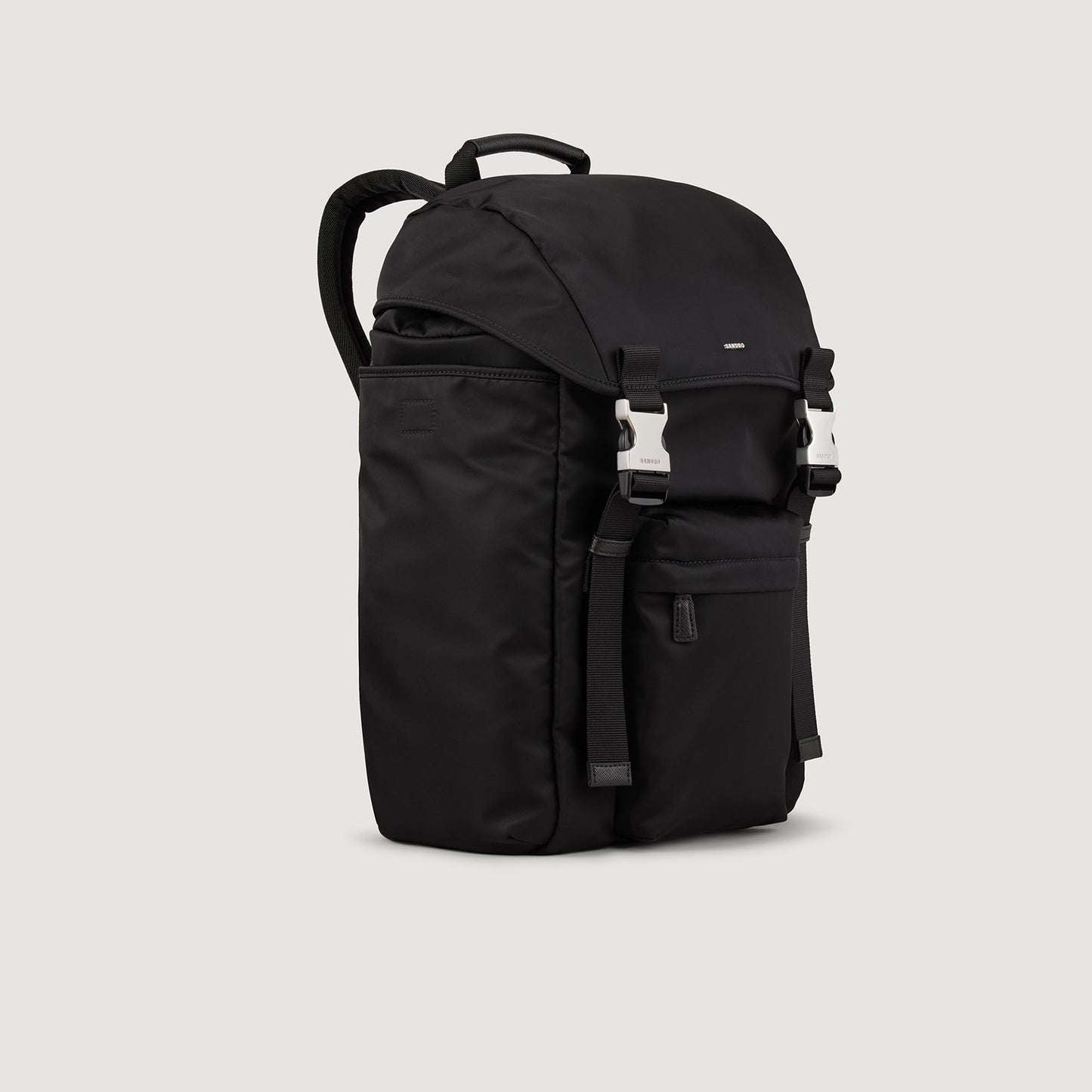 Backpack Nylon Neo Recycled leather backpack Black