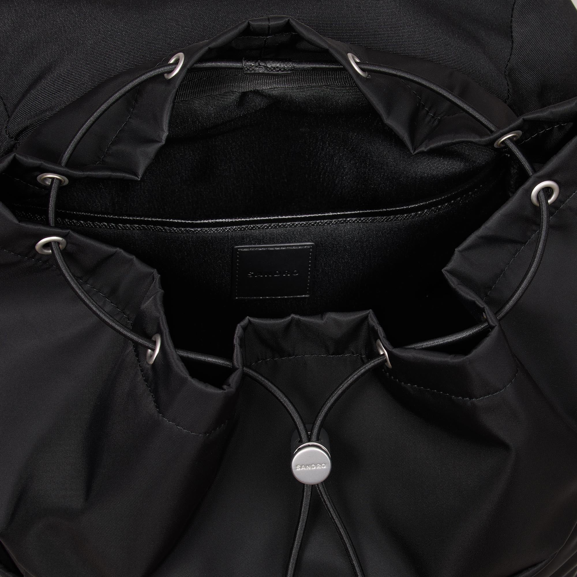 Backpack Nylon Neo Recycled leather backpack Black