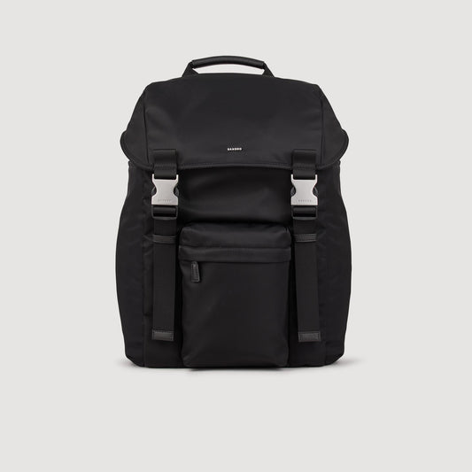Backpack Nylon Neo Recycled leather backpack Black