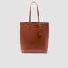 Minimal Tote Leather Shopping Bag Chocolate
