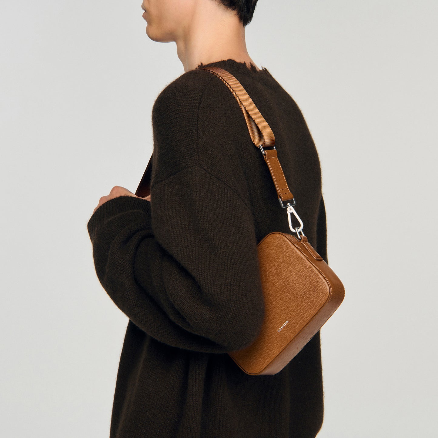 Minibag Hook Grain Small Grained Leather Bag Cognac