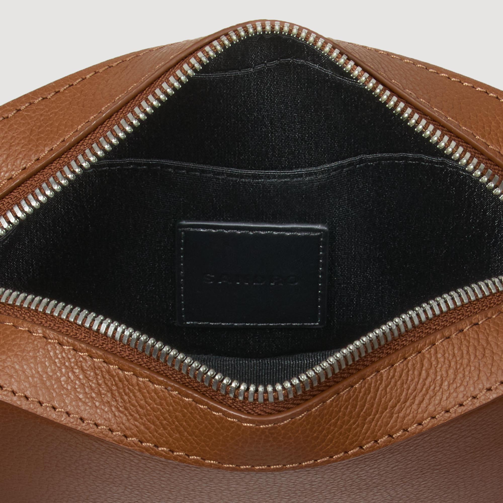 Minibag Hook Grain Small Grained Leather Bag Cognac