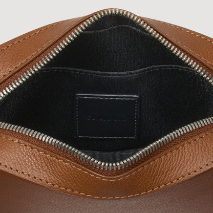 Minibag Hook Grain Small Grained Leather Bag Cognac