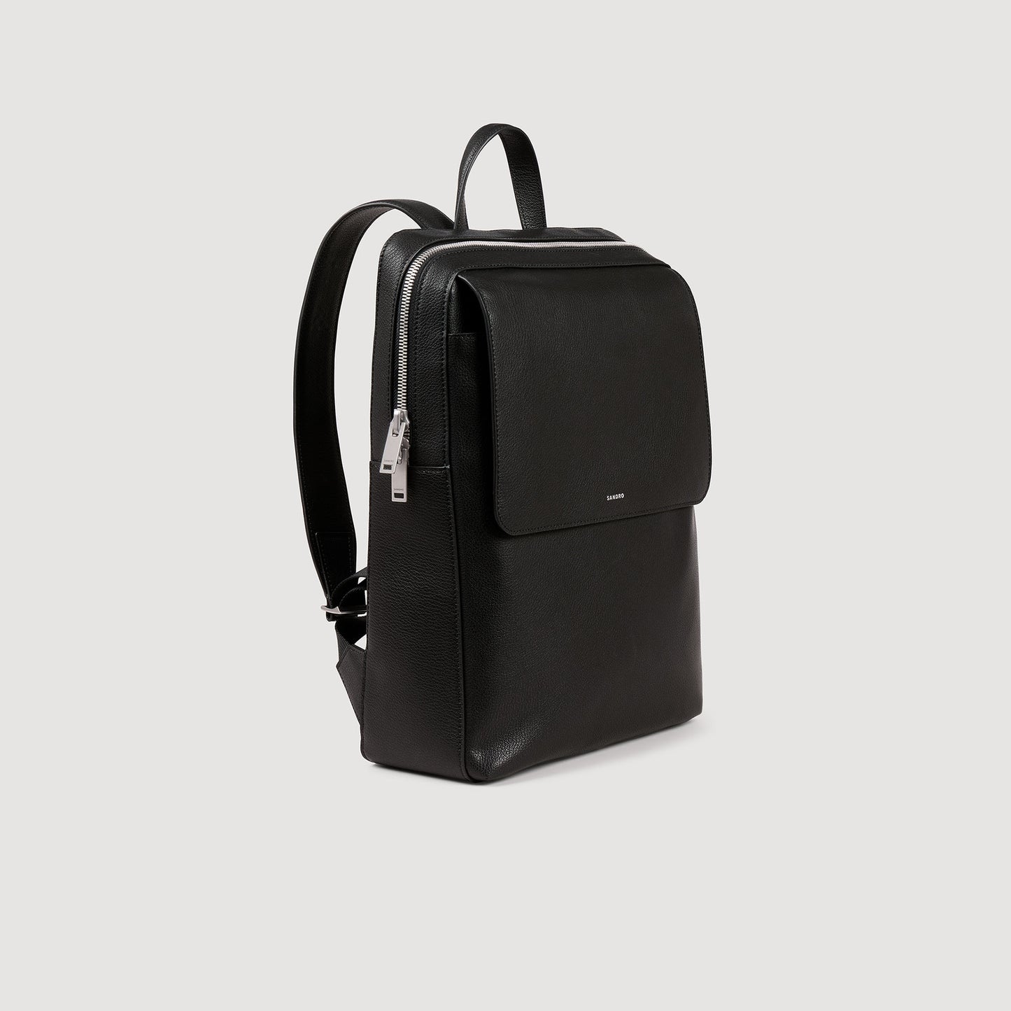 Backpack Vertical Recycled Leather Backpack Black