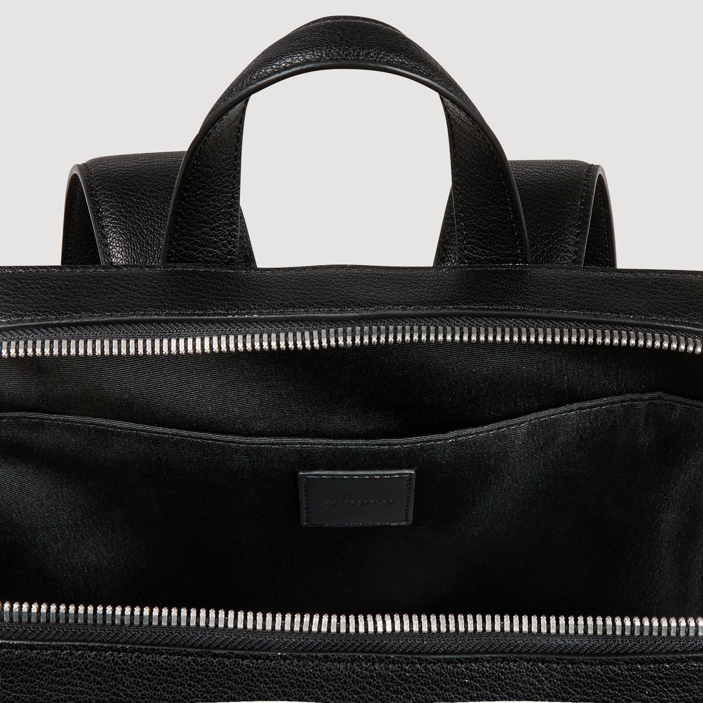 Backpack Vertical Recycled Leather Backpack Black