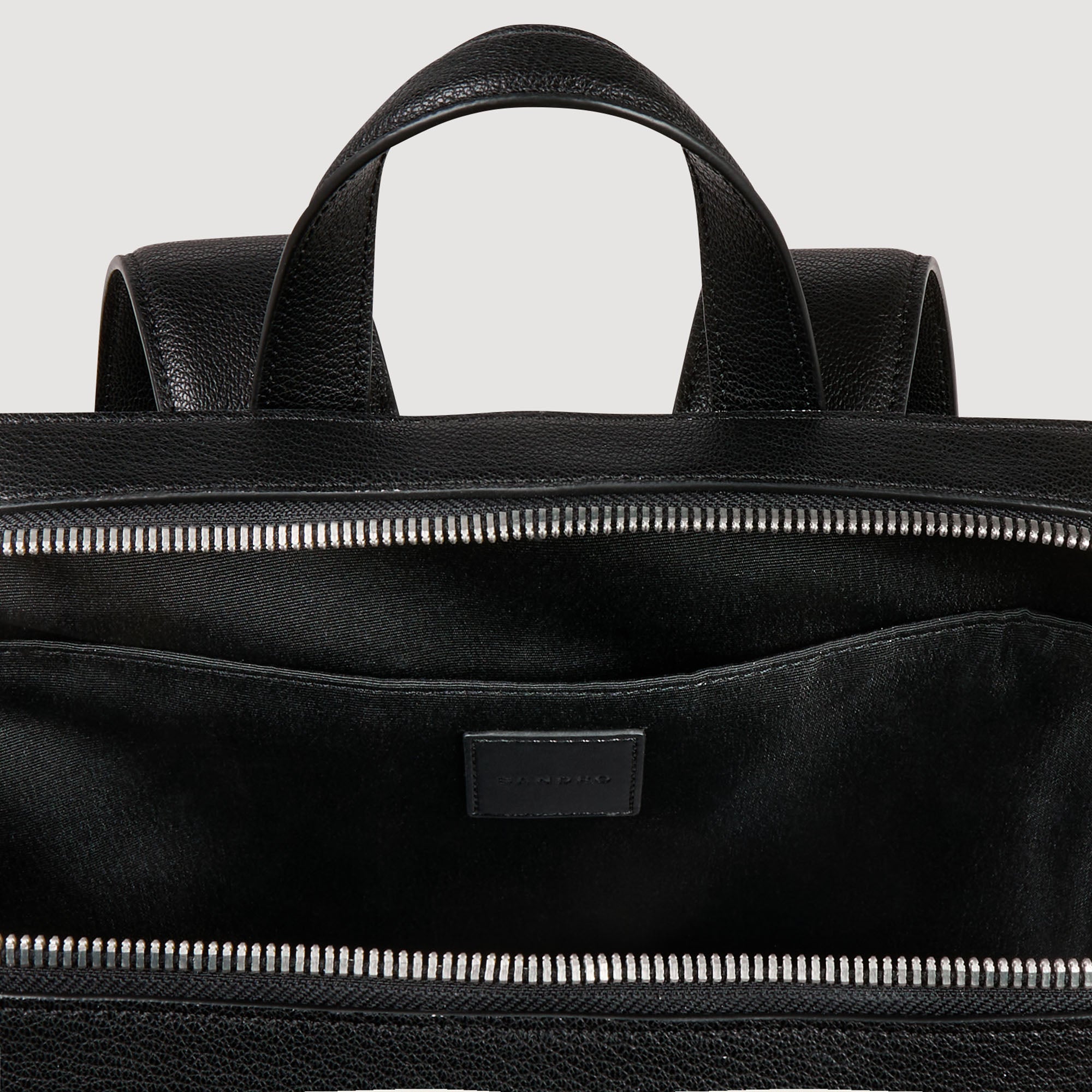 Backpack Vertical Recycled Leather Backpack Black