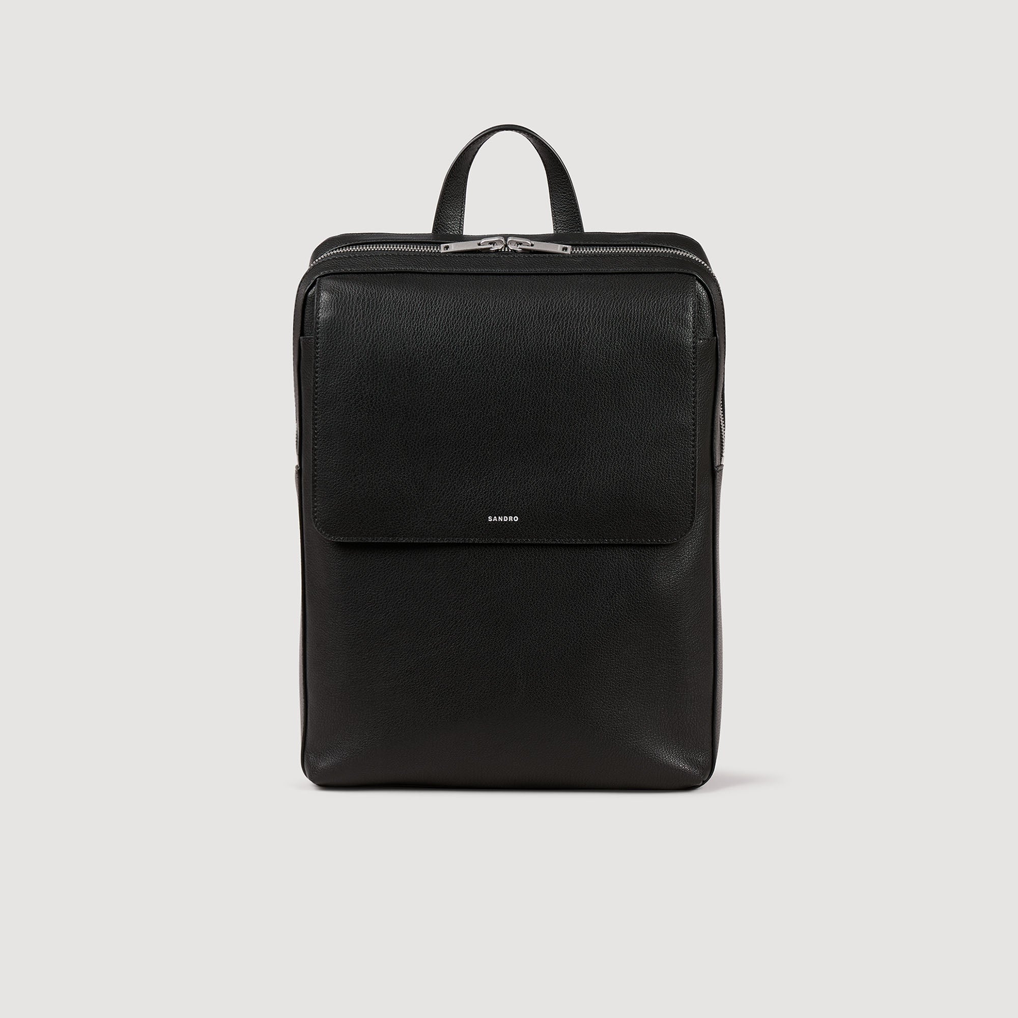 Backpack Vertical Recycled Leather Backpack Black