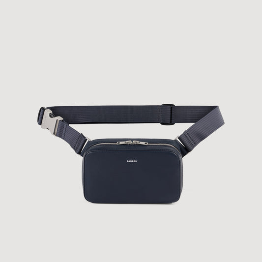 Brick Bag Grain Small Grained Leather Bag Navy Blue