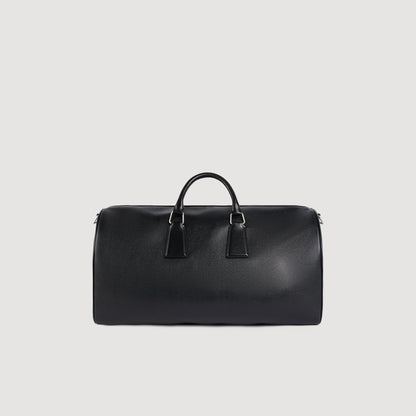 Weekender Regrain Grained leather weekend bag Black