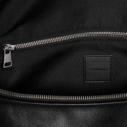 Weekender Regrain Grained leather weekend bag Black