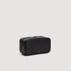 Wash Regrain Leather toilet bag Black