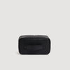 Wash Regrain Leather toilet bag Black