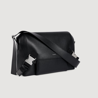 Satchel Small Small reconstituted leather bag Black