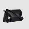 Satchel Small Small reconstituted leather bag Black
