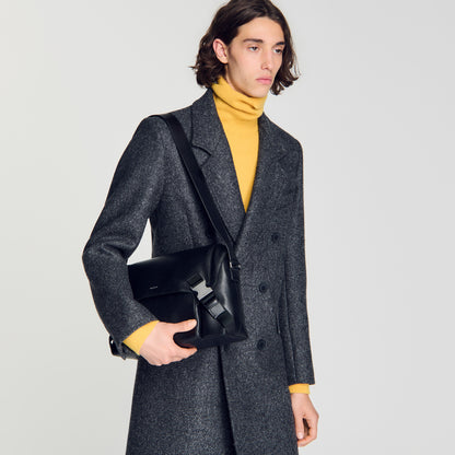 Satchel Small Small reconstituted leather bag Black
