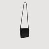Triangle Bag Small leather bag with logo Black