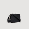 Minibag Hook Woven Small Saffiano leather bag Black