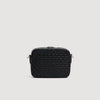 Minibag Hook Woven Small Saffiano leather bag Black