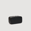 Washbag Woven Woven leather toilet bag Black