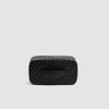 Washbag Woven Woven leather toilet bag Black