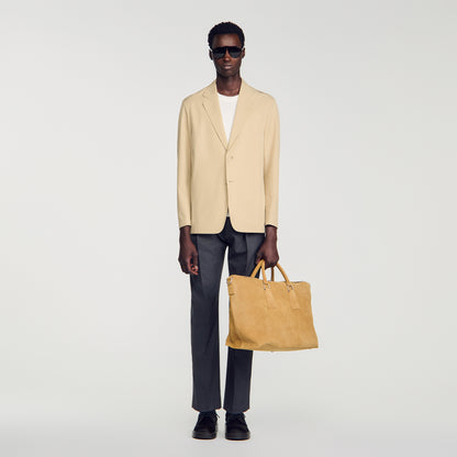 Daily Bag Suede Leather weekend bag Camel