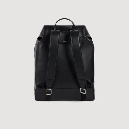 Pocket Backpack Reconstituted leather rucksack Black