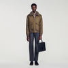 Downtown Woven Soft Woven leather briefcase Black