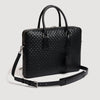Downtown Woven Soft Woven leather briefcase Black