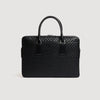 Downtown Woven Soft Woven leather briefcase Black
