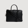 Downtown Woven Soft Woven leather briefcase Black