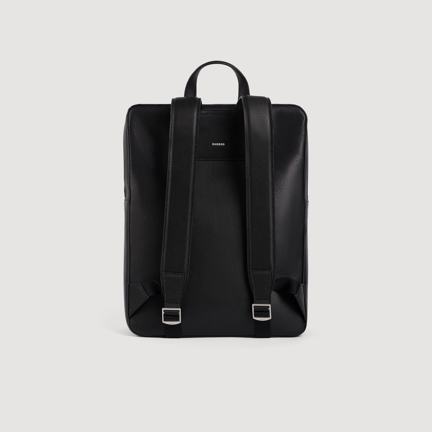 Backpack Vertical Regrain Reconstituted leather rucksack Black