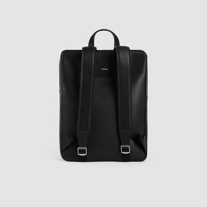 Backpack Vertical Regrain Reconstituted leather rucksack Black