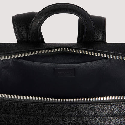 Backpack Vertical Regrain Reconstituted leather rucksack Black