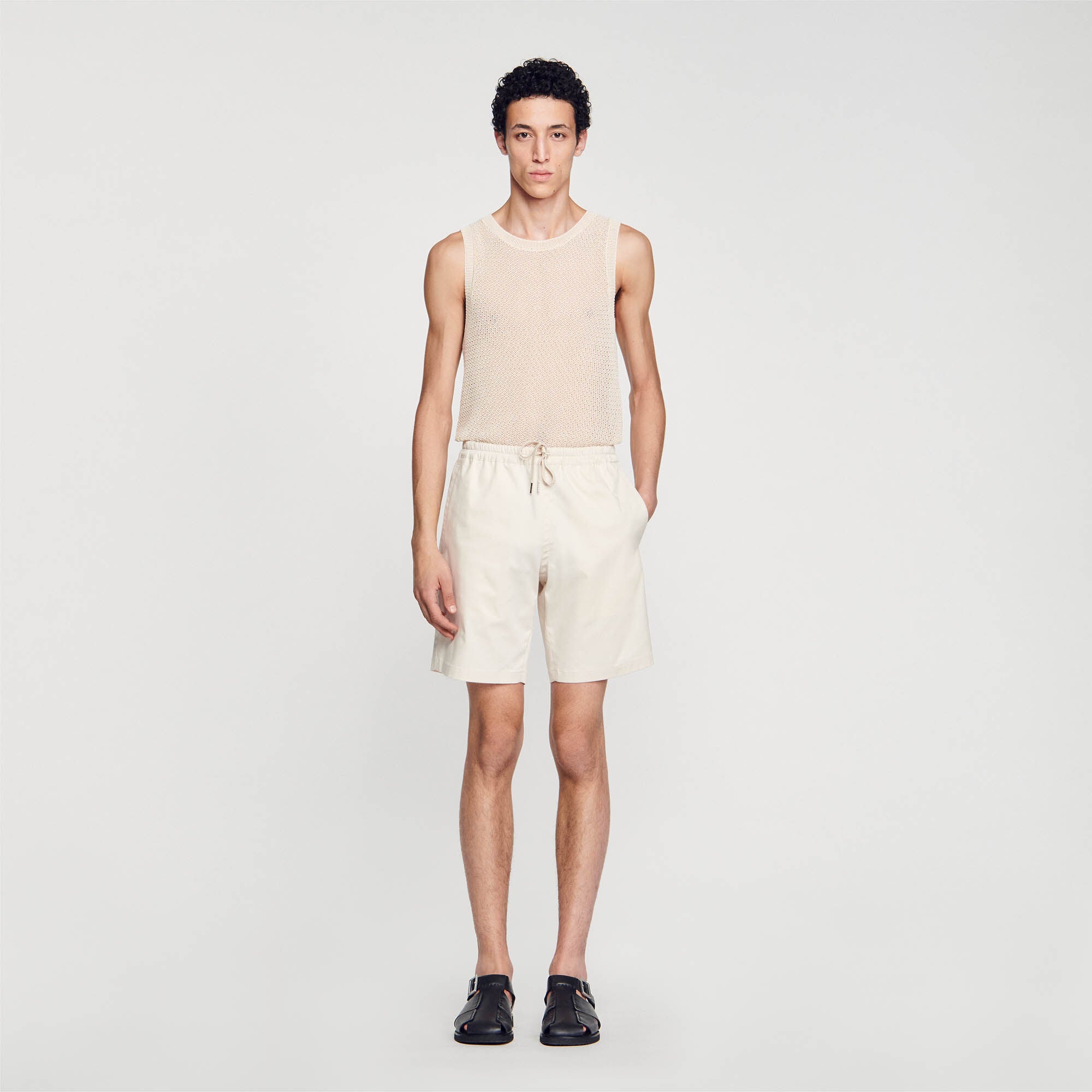 Cotton-Shorts Light Beige