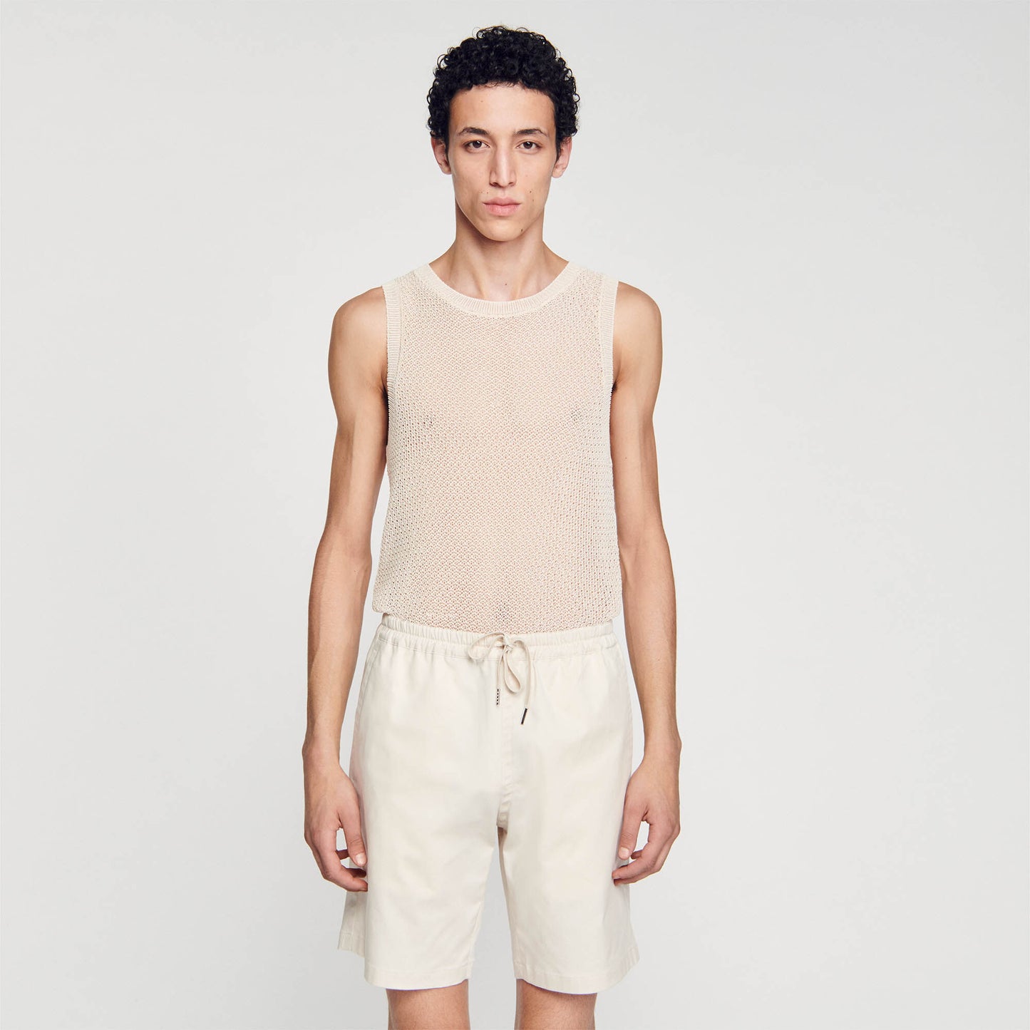 Cotton-Shorts Light Beige