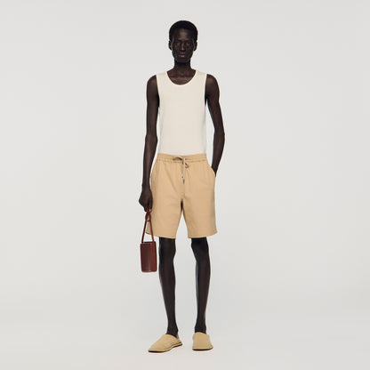 Cotton Shorts Beige