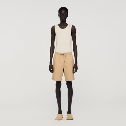 Cotton Shorts Beige