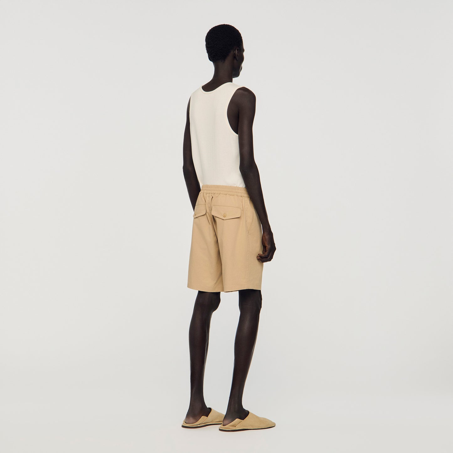 Cotton Shorts Beige