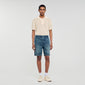 Denim Short Logo Elasticated Denim Shorts Blue Vintage - Denim