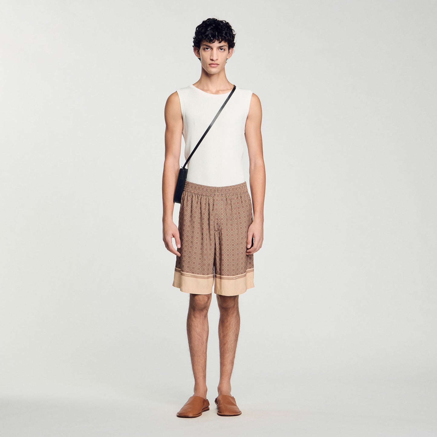 Fence Short Patterned Floaty Bermuda Shorts Hazel Hazel