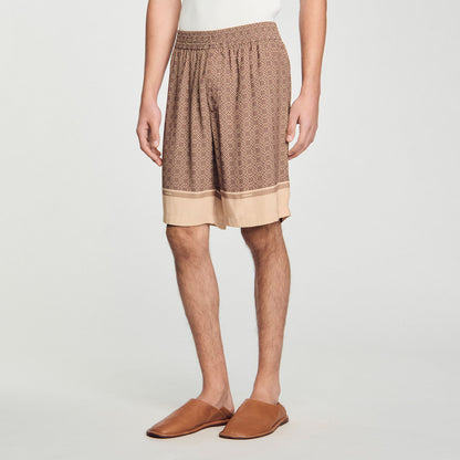 Fence Short Patterned Floaty Bermuda Shorts Hazel Hazel