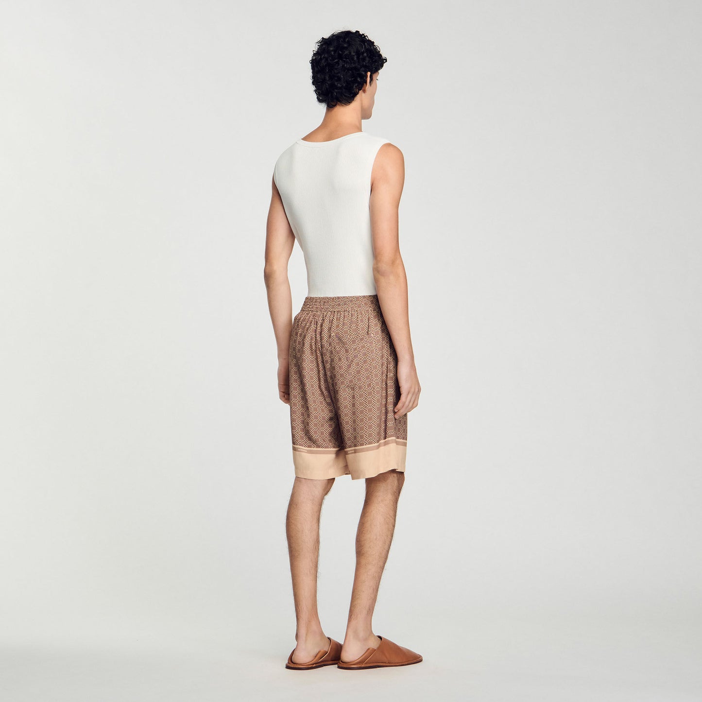 Fence Short Patterned Floaty Bermuda Shorts Hazel Hazel
