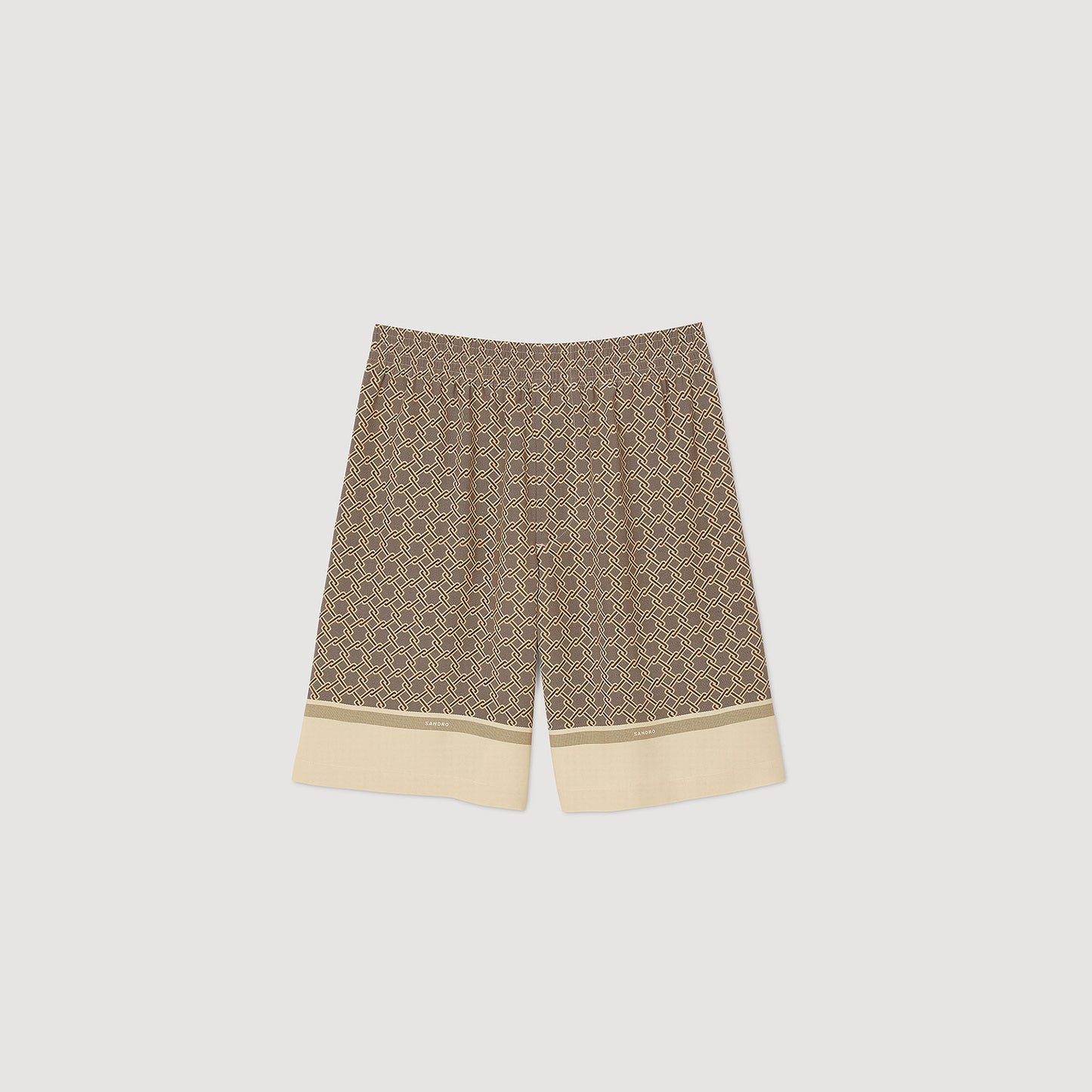 Fence Short Patterned Floaty Bermuda Shorts Hazel Hazel