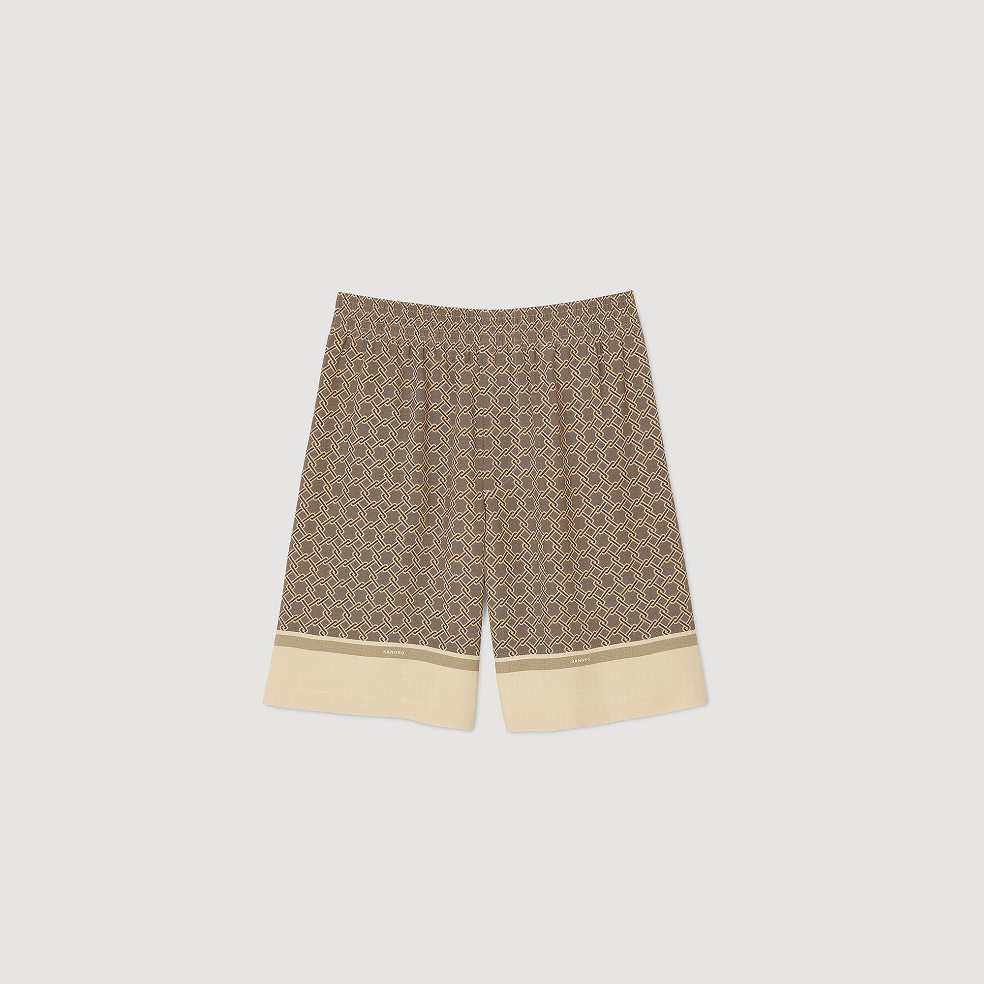 Fence Short Patterned Floaty Bermuda Shorts Hazel Hazel