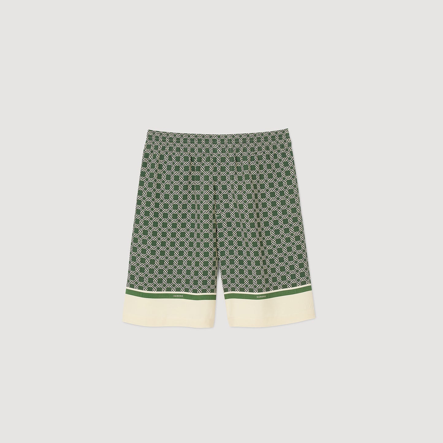 Fence Short Patterned Floaty Bermuda Shorts Super Green