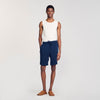  Micropleated Short Pleated Bermuda Shorts Royal Blue