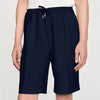 Short Jersey Pli Jersey Bermuda Shorts Navy Blue