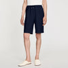 Short Jersey Pli Jersey Bermuda Shorts Navy Blue